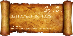 Szilágyi Dorián névjegykártya