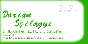 dorian szilagyi business card
